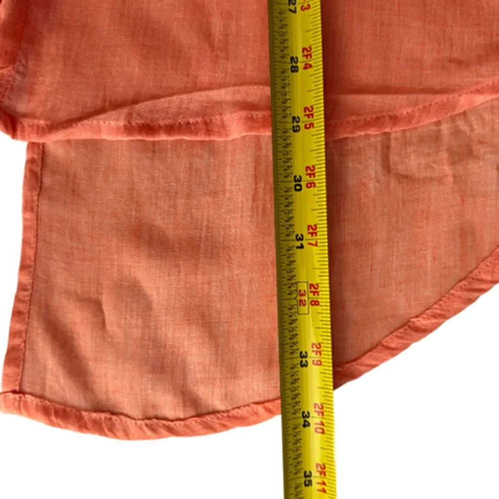 L.I.F.E. Love Is For Eternity Orange Tunic Beach Cover Up Size L - Picture 11 of 11